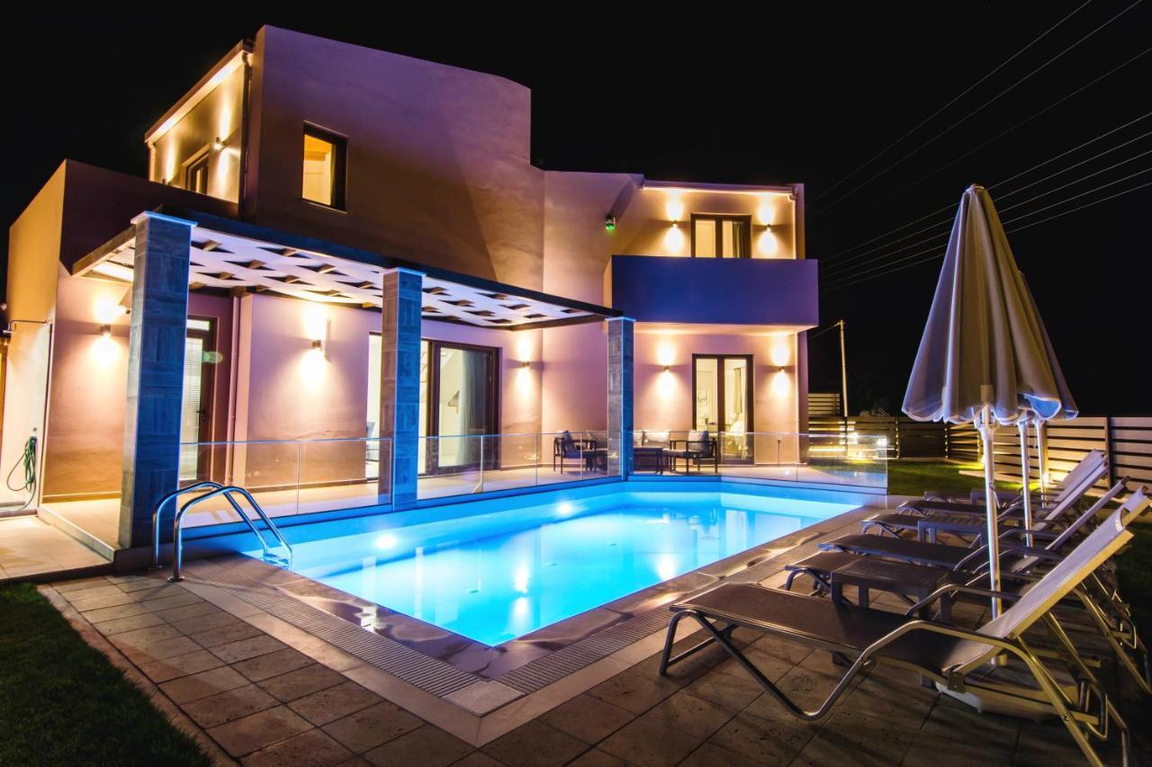 Villa Anthi, A Modern Villa With Salted Water Pool,Hot Tub & Bbq! Rethymno Exteriör bild